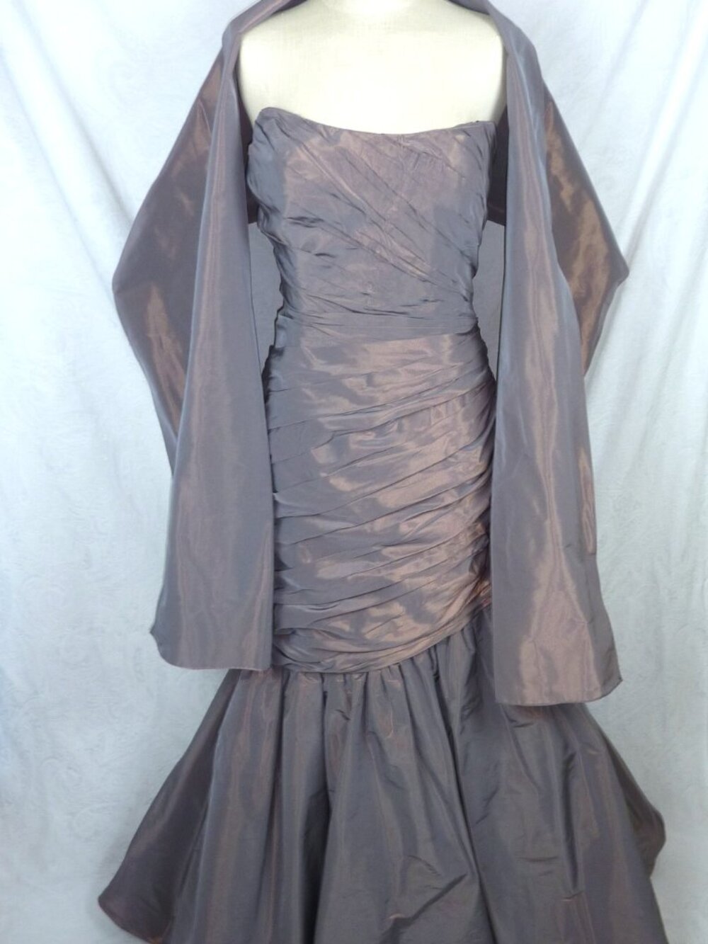 THEIA Couture 16 MAGNIFICIENT TAFFETA STRAPLESS MERMAID GOWN Formal Maxi Dress